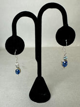 Load image into Gallery viewer, Sterling Blue Topaz Drop Earrings (1.25&quot;)
