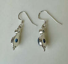 Load image into Gallery viewer, Sterling Blue Topaz Drop Earrings (1.25&quot;)
