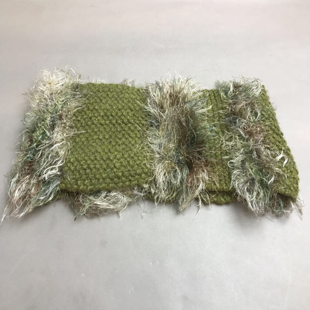 Green Funfur Scarf