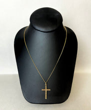 Load image into Gallery viewer, Vintage Gold Filled Seed Pearl Cross Necklace (20&quot;)
