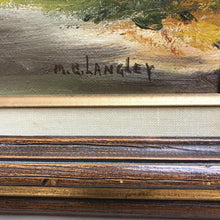 Load image into Gallery viewer, Framed Autumn Landscape by MC Langley Oil Painting (27x23)
