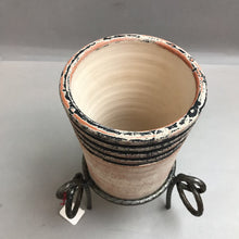 Load image into Gallery viewer, Terra Cotta Pottery Vase On Metal Stand (10&quot;)
