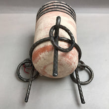 Load image into Gallery viewer, Terra Cotta Pottery Vase On Metal Stand (10&quot;)
