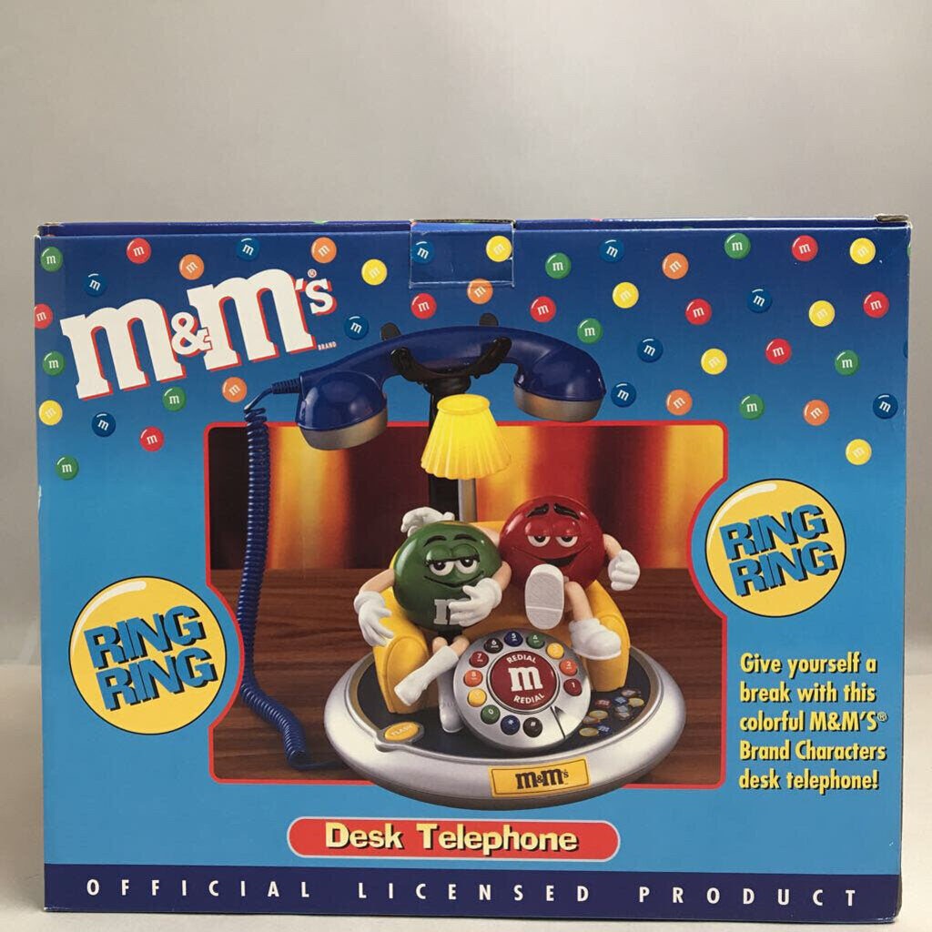 NIB M&M's Desk Telephone w/ Green & Red Characters (2 Available)