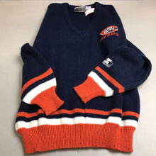 Load image into Gallery viewer, Vintage Chicago Bears Sweater Blue Starter Knit NFL Football V Neck (S)
