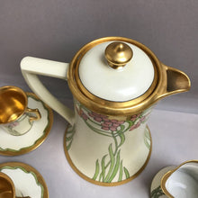 Load image into Gallery viewer, Limoges Chocolate Pot w/ Creamer, Cups &amp; Saucers (9.5&quot;)
