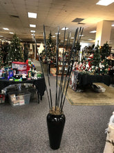 Load image into Gallery viewer, Large Black Ceramic Vase (24&quot;)
