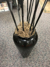 Load image into Gallery viewer, Large Black Ceramic Vase (24&quot;)
