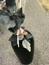 Load image into Gallery viewer, Large Black Ceramic Vase (21&quot;)
