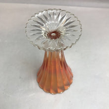 Load image into Gallery viewer, Vintage Imperial Glass Pillar &amp; Flute Vase, Clear/Marigold Gradient (6&quot;)
