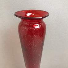 Load image into Gallery viewer, Red Blown Bubble Glass Vase (16")

