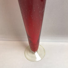 Load image into Gallery viewer, Red Blown Bubble Glass Vase (16")

