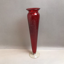 Load image into Gallery viewer, Red Blown Bubble Glass Vase (16&quot;)
