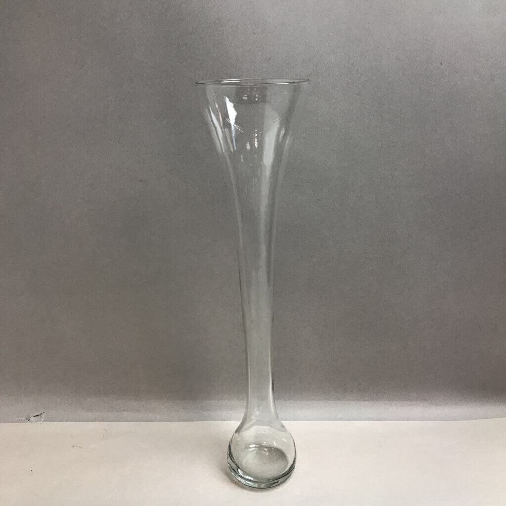 Tall Clear Glass Vase (17.5