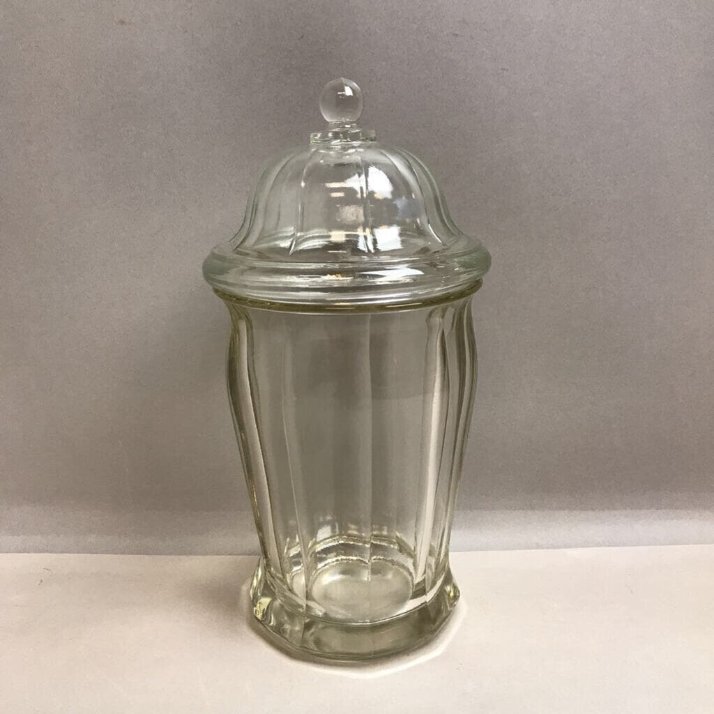 Vintage Indiana Glass Mercantile Pharmacy Apothecary Jar w/ Domed Lid (11.5