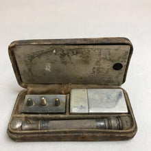 Load image into Gallery viewer, Antique Vintage Gillette Pocket Edition Safety Razor Silver Plate Case
