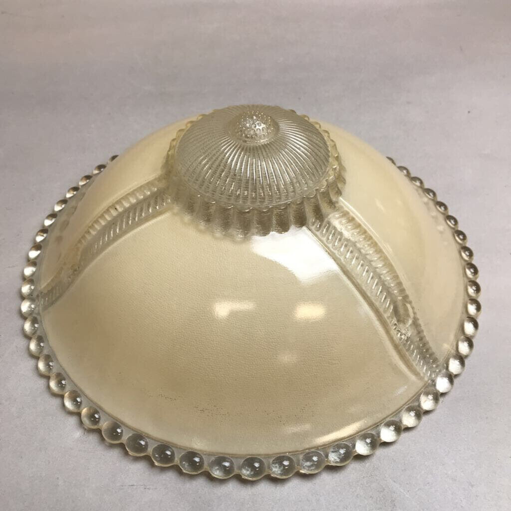 Vintage Glass Ceiling Light Fixture / Glass Shade (4.25x11x11)