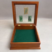 Load image into Gallery viewer, Glass/Wood Trinket Box (10x10x4)
