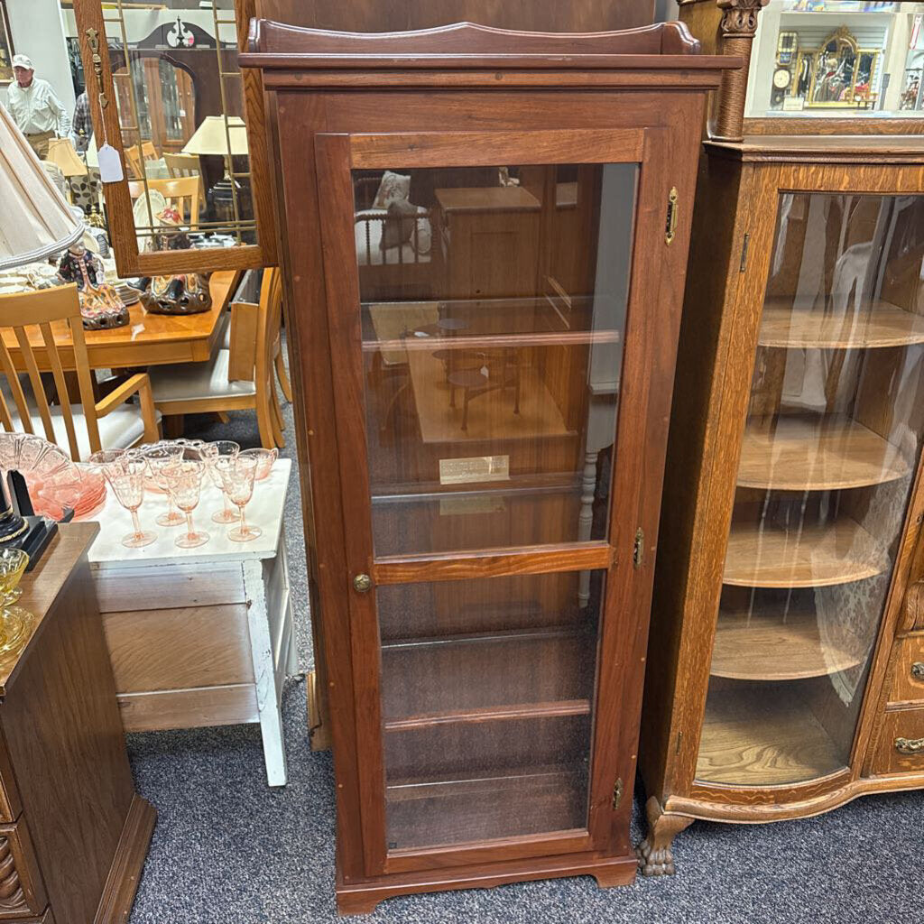Walnut Display Case Cabinet (65x27x13)