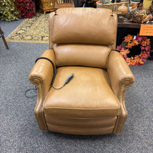Load image into Gallery viewer, Leather Power Recliner Camel (35x34x36)

