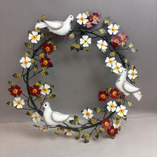 Load image into Gallery viewer, Hanging Dove Metal Wreath (19&quot;)
