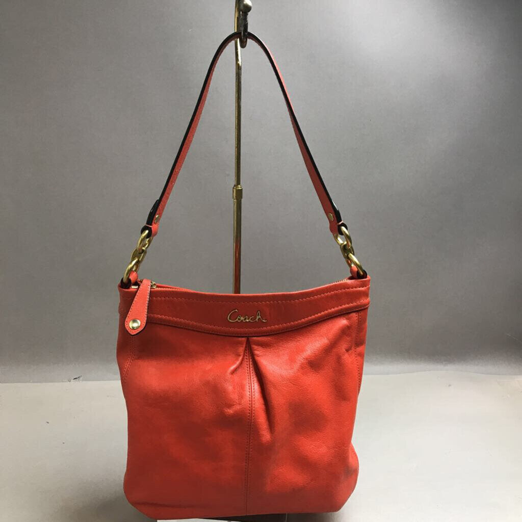 Coach Ashley Leather Hobo Bag F20114 Purse in Orange