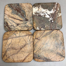 Load image into Gallery viewer, Vintage Coaster Set of 4 Natural Stone Table Coasters
