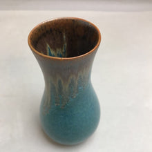 Load image into Gallery viewer, Blue &amp; Brown Signed Pottery Vase (5&quot;)
