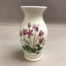 Load image into Gallery viewer, Portmeirion Botanic Garden Cyclamen Repandum Butterfly Ladybug Vase (5-1/2&quot;)
