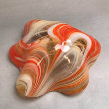 Load image into Gallery viewer, MCM Orange Swirl Glass Art Bowl (4x10)

