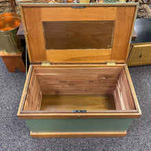 Load image into Gallery viewer, Sea Green Vintage Trunk / Chest (21x25x20)

