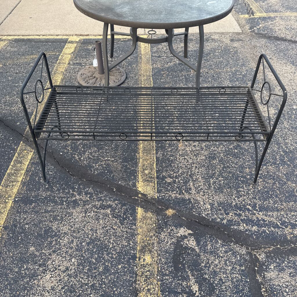 Metal Bench / Plant Stand (27x49x17)