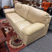 Load image into Gallery viewer, Tan Leather Sofa (36x87x36)
