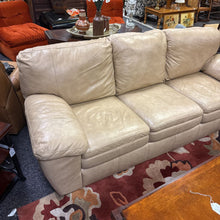 Load image into Gallery viewer, Tan Leather Sofa (36x87x36)
