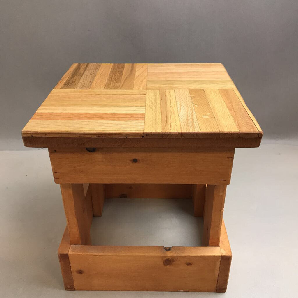 Handmade Wood Square PLant Stand/Side Table (12x11x11)