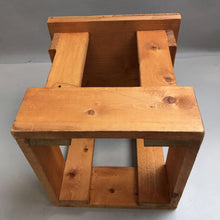 Load image into Gallery viewer, Handmade Wood Square PLant Stand/Side Table (12x11x11)
