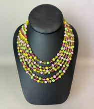 Load image into Gallery viewer, Vintage West German Pastel Glass Layered Bead Necklace (15&quot;)
