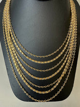 Load image into Gallery viewer, Vintage Crown Trifari Goldtone Waterfall Chain Necklace (20&quot;)
