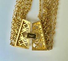 Load image into Gallery viewer, Vintage Crown Trifari Goldtone Waterfall Chain Necklace (20&quot;)
