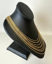 Load image into Gallery viewer, Vintage Crown Trifari Goldtone Waterfall Chain Necklace (20")

