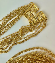 Load image into Gallery viewer, Vintage Crown Trifari Goldtone Waterfall Chain Necklace (20&quot;)

