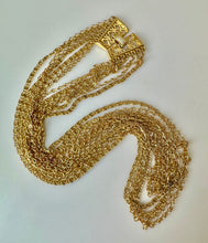 Load image into Gallery viewer, Vintage Crown Trifari Goldtone Waterfall Chain Necklace (20&quot;)
