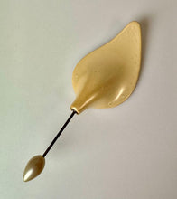 Load image into Gallery viewer, Vintage Bakelite Art Deco Calla Lily Rhinestone Stick Pin (3.75&quot;)
