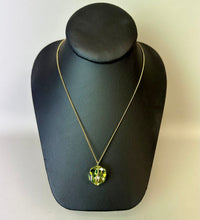 Load image into Gallery viewer, Vintage Yellow Aurora Borealis Pendant on 17" Chain
