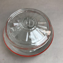 Load image into Gallery viewer, Vintage Bartlett Collins Golden Grape Candy Dish with Red Stripes (5&quot;)
