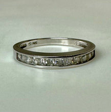 Load image into Gallery viewer, 14K White Gold Cubic Zirconia Ring sz 6.75 (2.3g)
