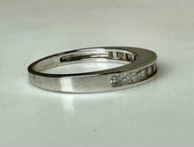 Load image into Gallery viewer, 14K White Gold Cubic Zirconia Ring sz 6.75 (2.3g)
