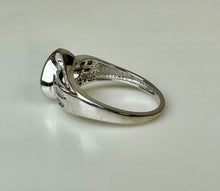 Load image into Gallery viewer, 10K White Gold Diamond Ring sz 7 (3.2g)
