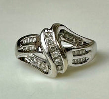 Load image into Gallery viewer, 10K White Gold Diamond Ring sz 7 (3.2g)
