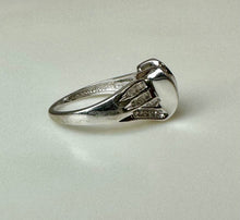 Load image into Gallery viewer, 10K White Gold Diamond Ring sz 7 (3.2g)
